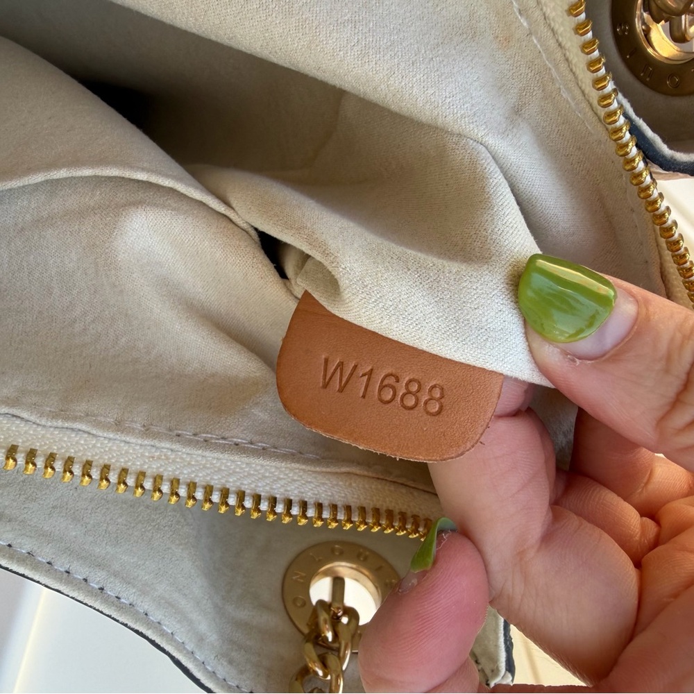 Source Unknown Beige Monogram Shoulder Bag - image 6